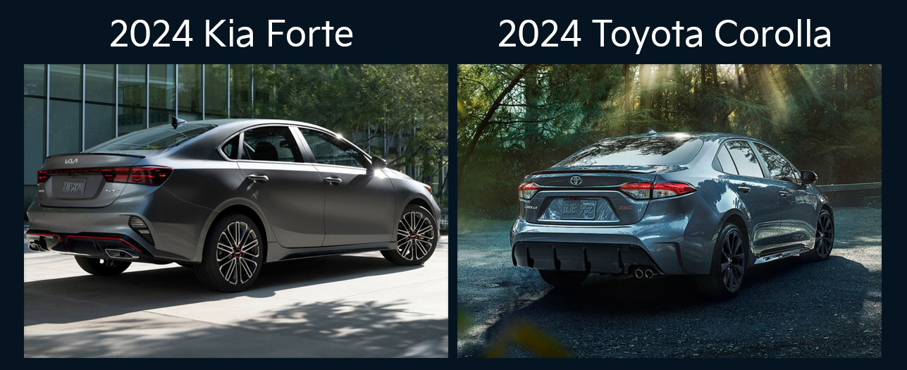 Full Comparison of the 2024 Kia Forte and the 2024 Toyota Corolla Evergreen Kia