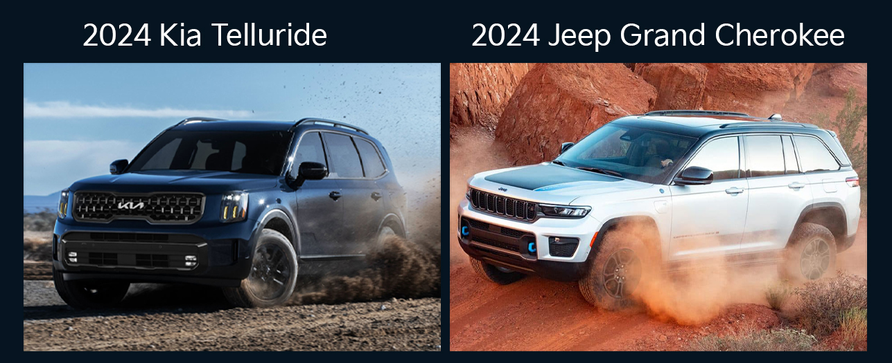 2024 Kia Telluride vs the 2024 Jeep Grand Cherokee