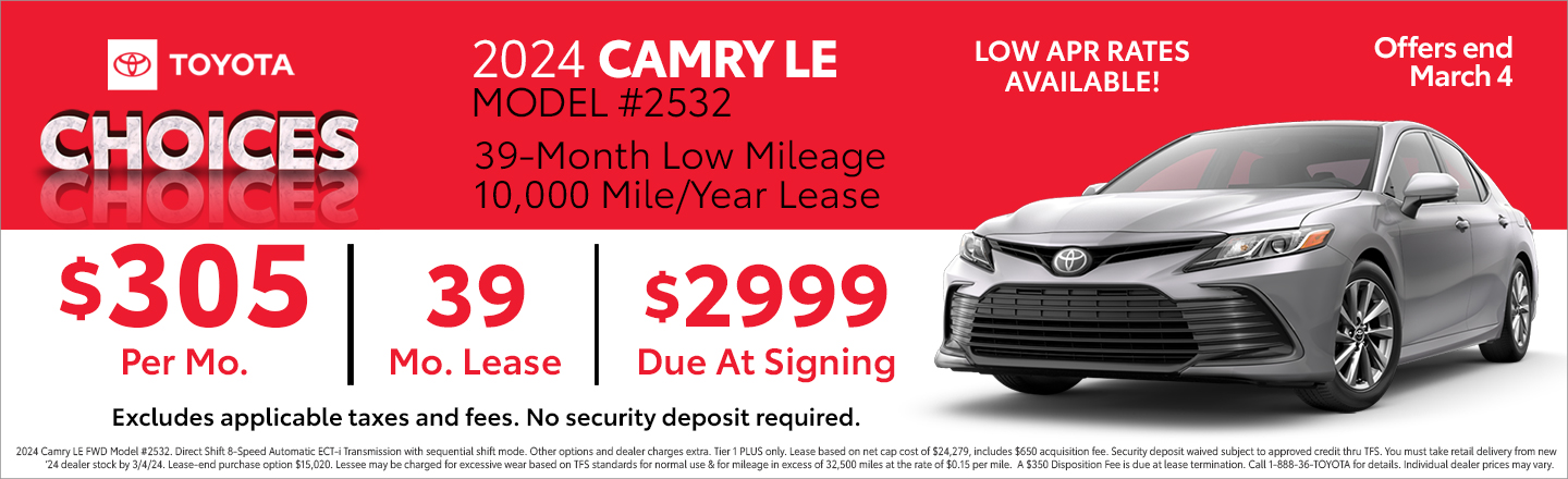 New Toyota Monthly Specials - Capital Toyota
