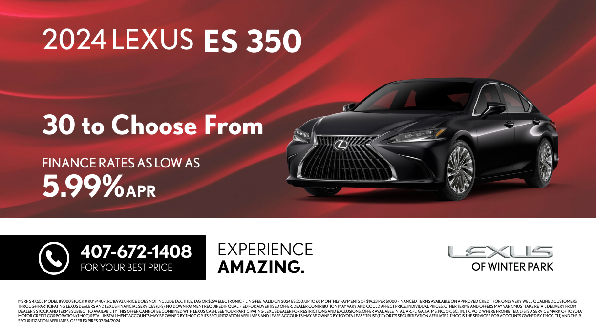 New Vehicle Specials - Lexus of Winter Park