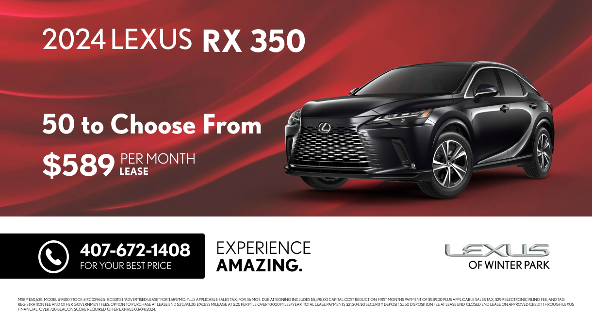 New Vehicle Specials - Lexus of Winter Park