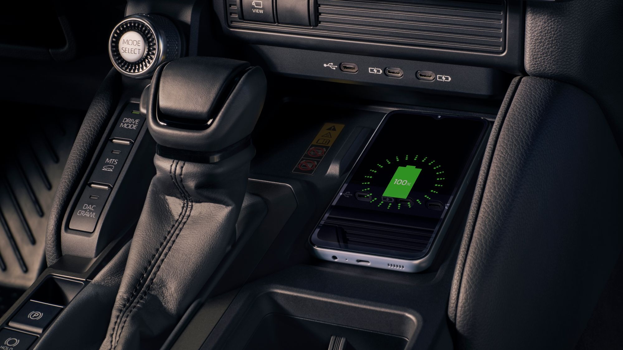 Wireless Charging Pad in the 2024 Toyota Land Cruiser