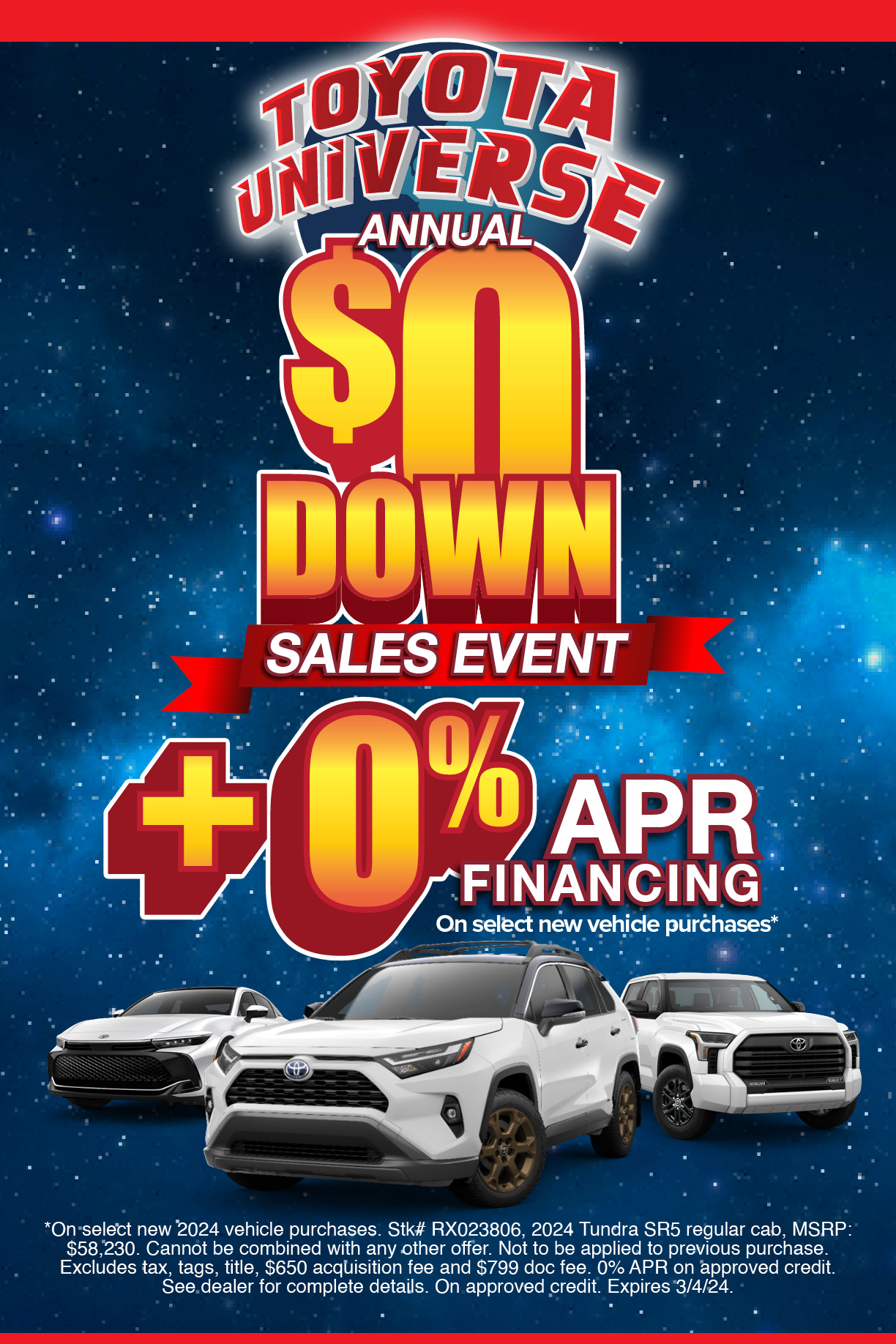 0 Down Event Toyota Universe