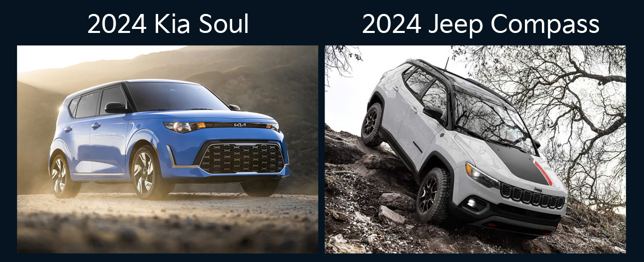 2024 Kia Soul vs. 2024 Jeep Compass