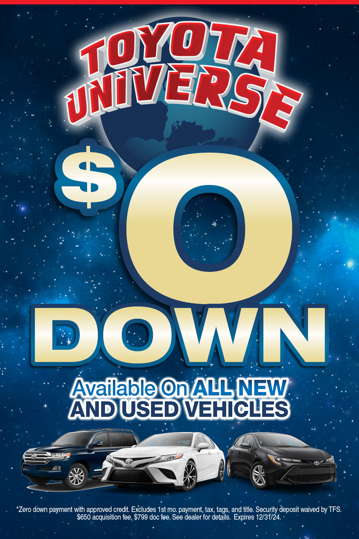$0 Down - Toyota Universe
