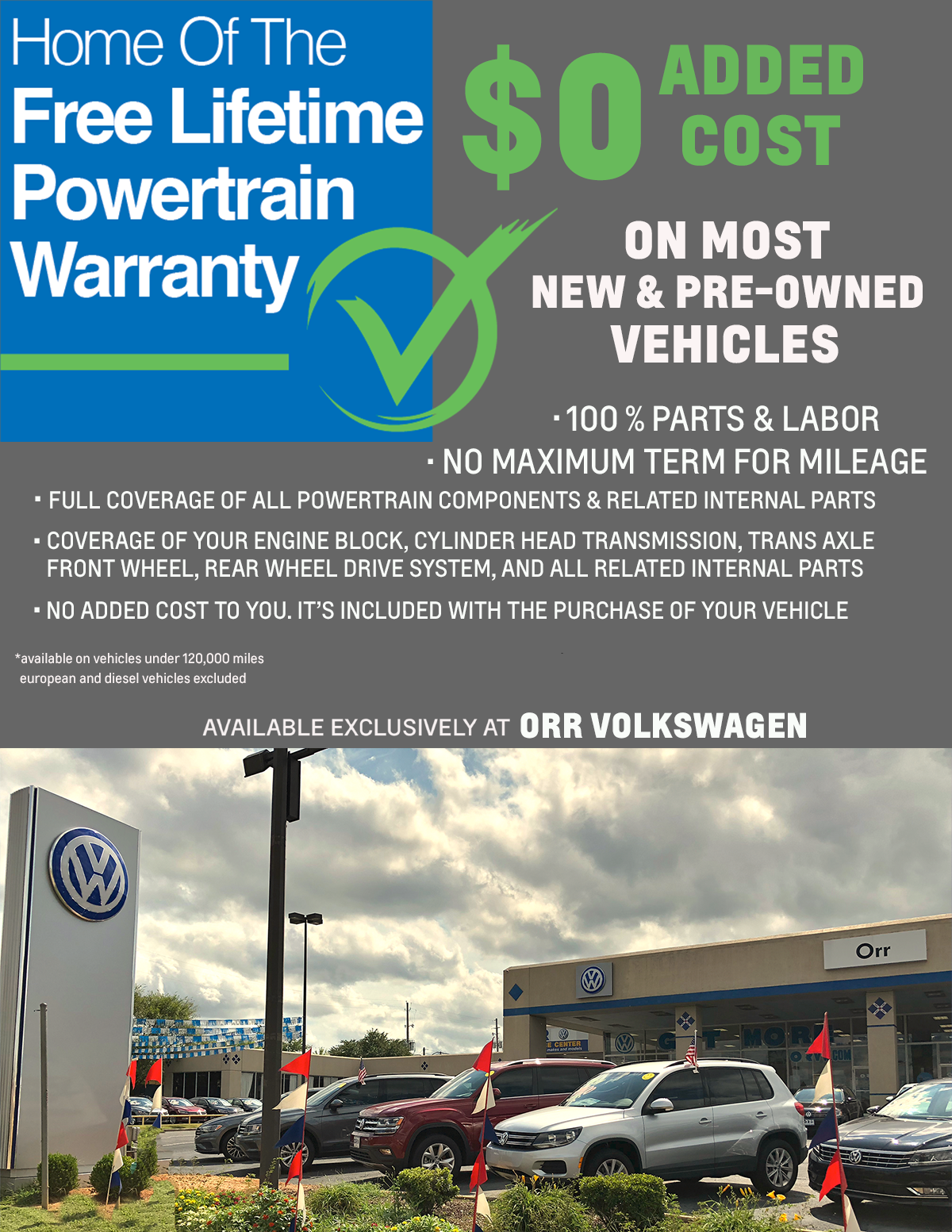 Orr Volkswagen of Texarkana is a Texarkana Volkswagen dealer and a new car and used car