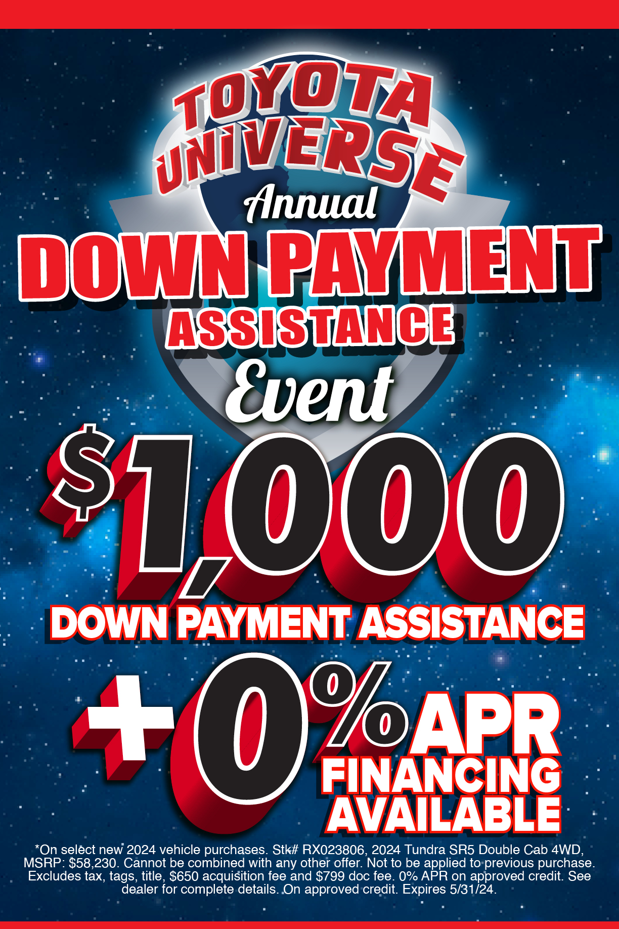 Annual Down Payment Assistance - Toyota Universe