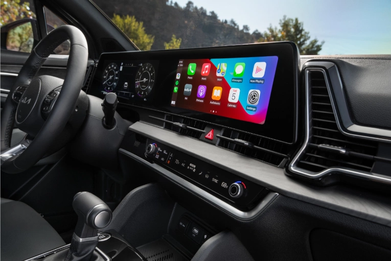 2024 Kia Sportage infotainment panel and dashboard