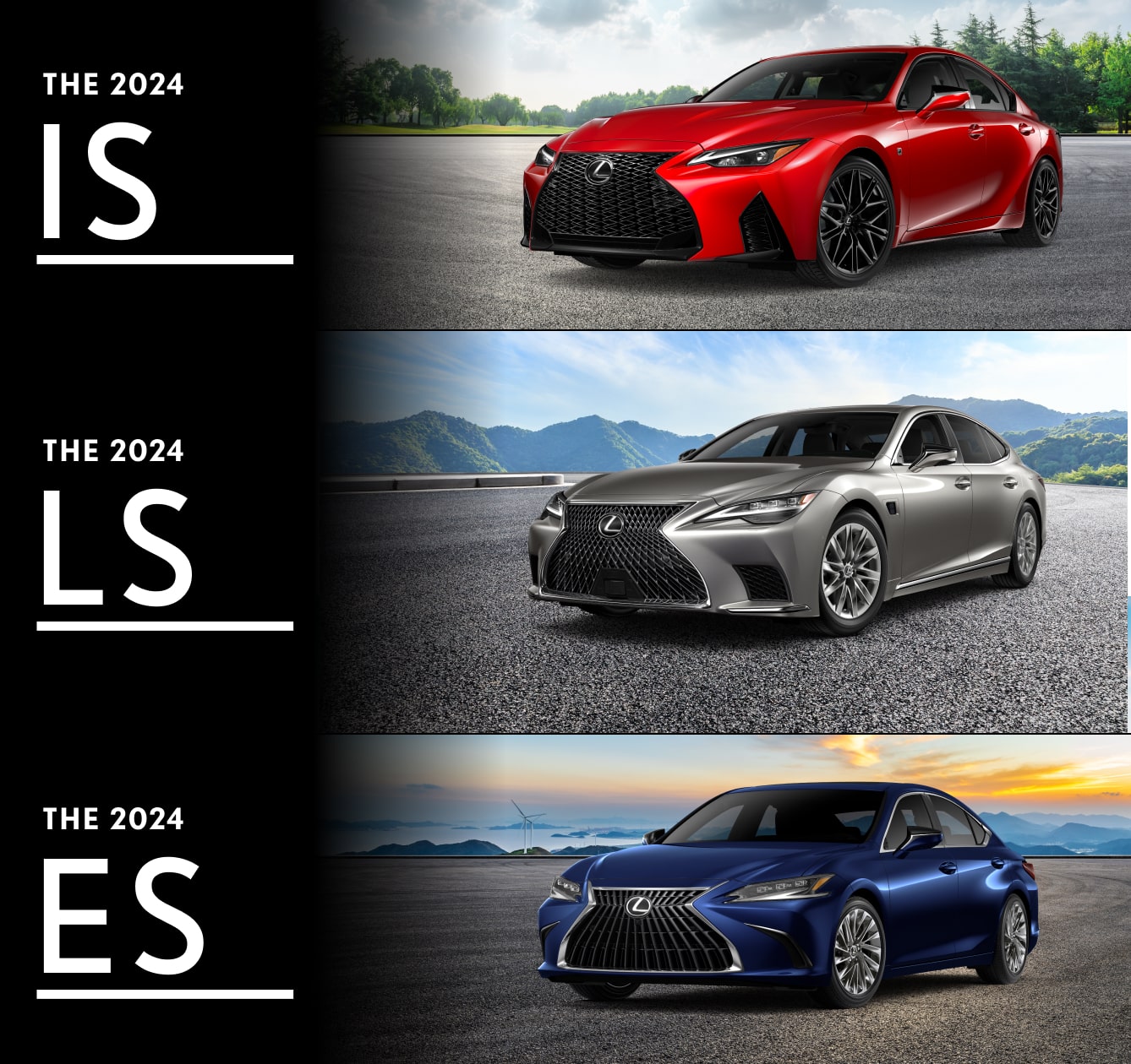 lexus 4 door sedan models