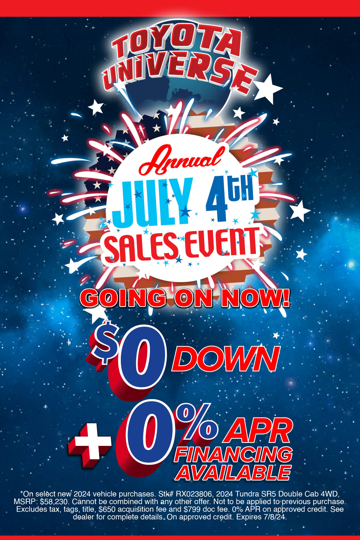 July 4th Sales Event - Toyota Universe