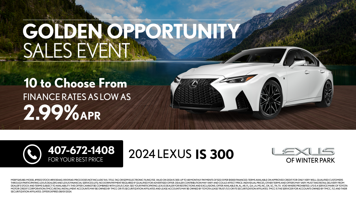 New Vehicle Specials - Lexus of Winter Park