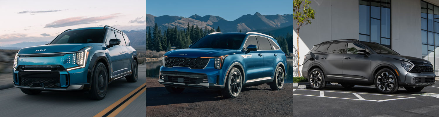 Kia EV9 & Kia Sorento Hybrid & Kia Sportage Plug-in Hybrid