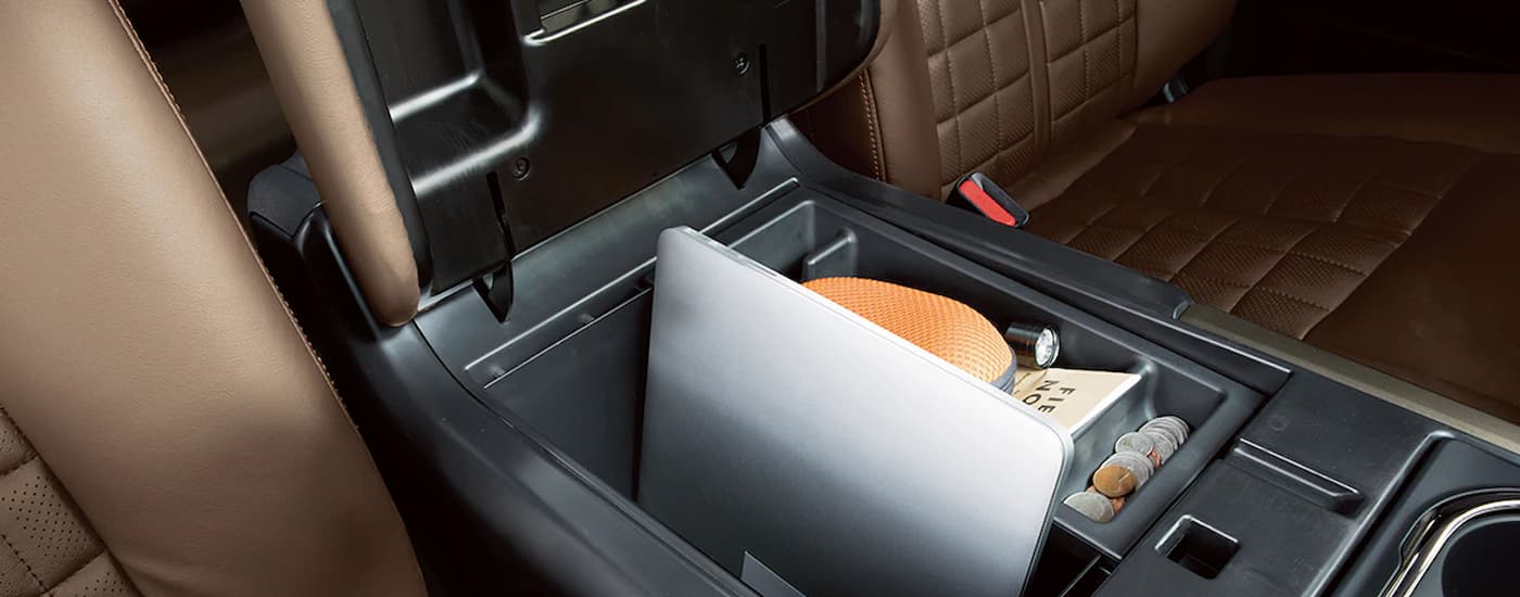 The center console in a 2024 Nissan Titan.