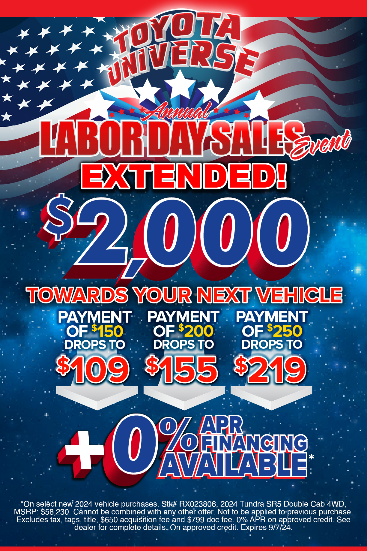 Labor Day Extended - Toyota Universe