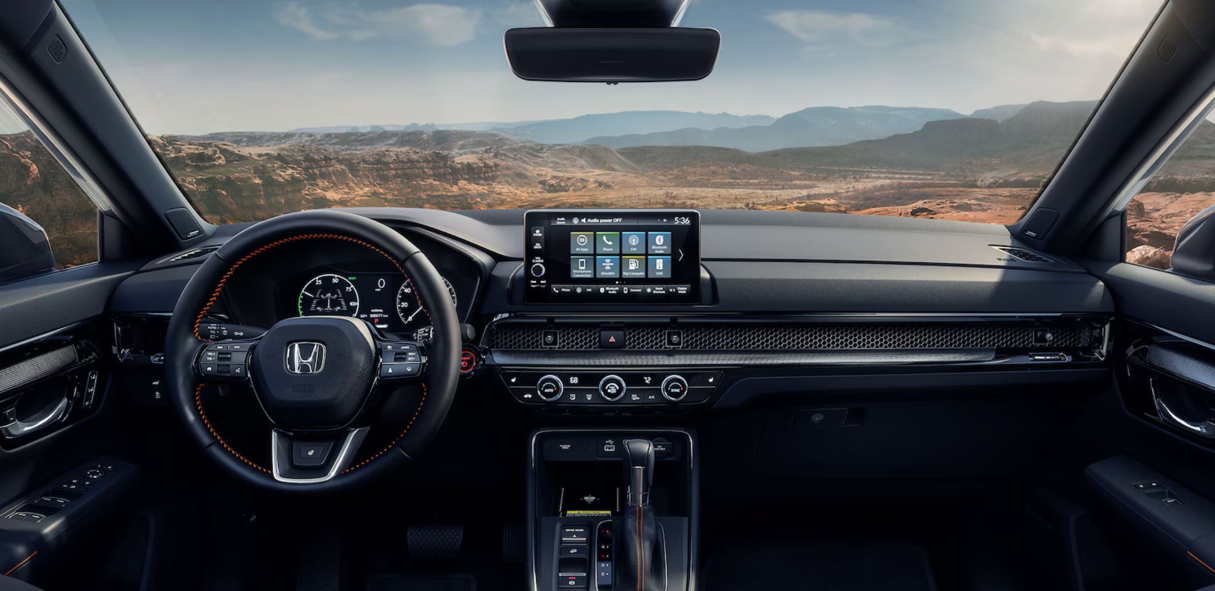 La tecnología de la cabina del CR-V Hybrid 2025 es destacable.