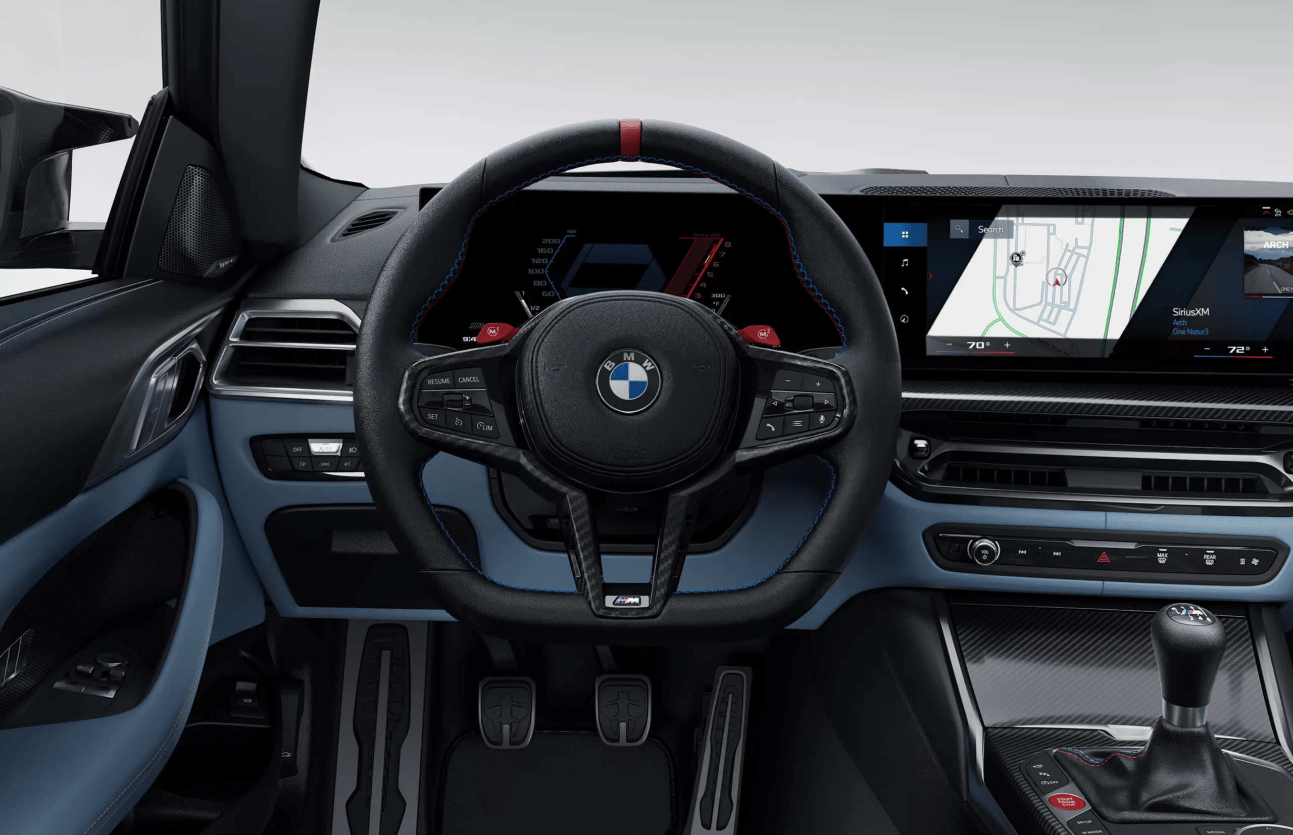2025 BMW 4 Coupe Steering Wheel and Infotainment Screen
