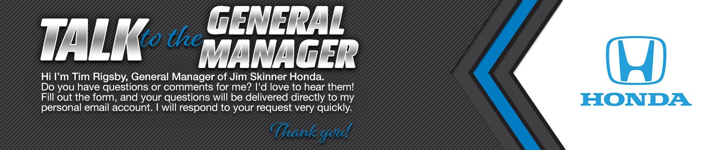 talk to the general manager banner