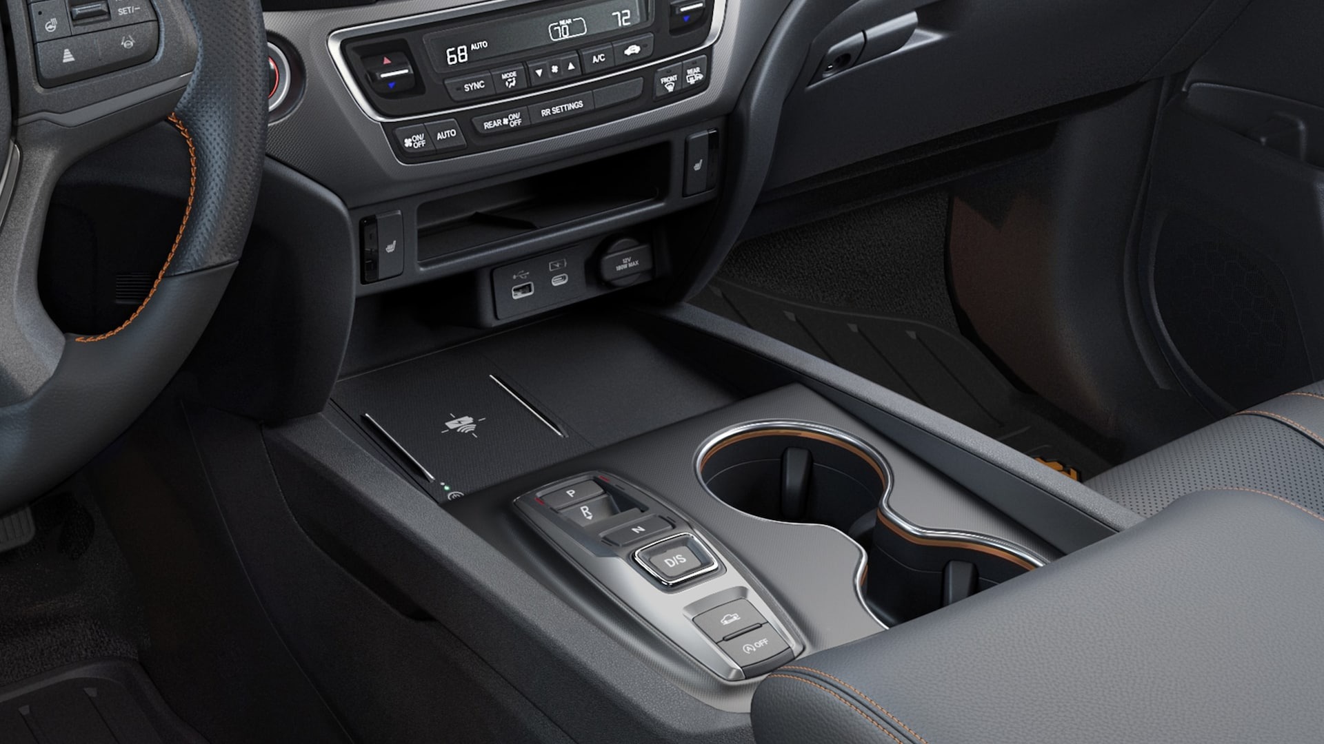 2025 Honda Ridgeline Center Console