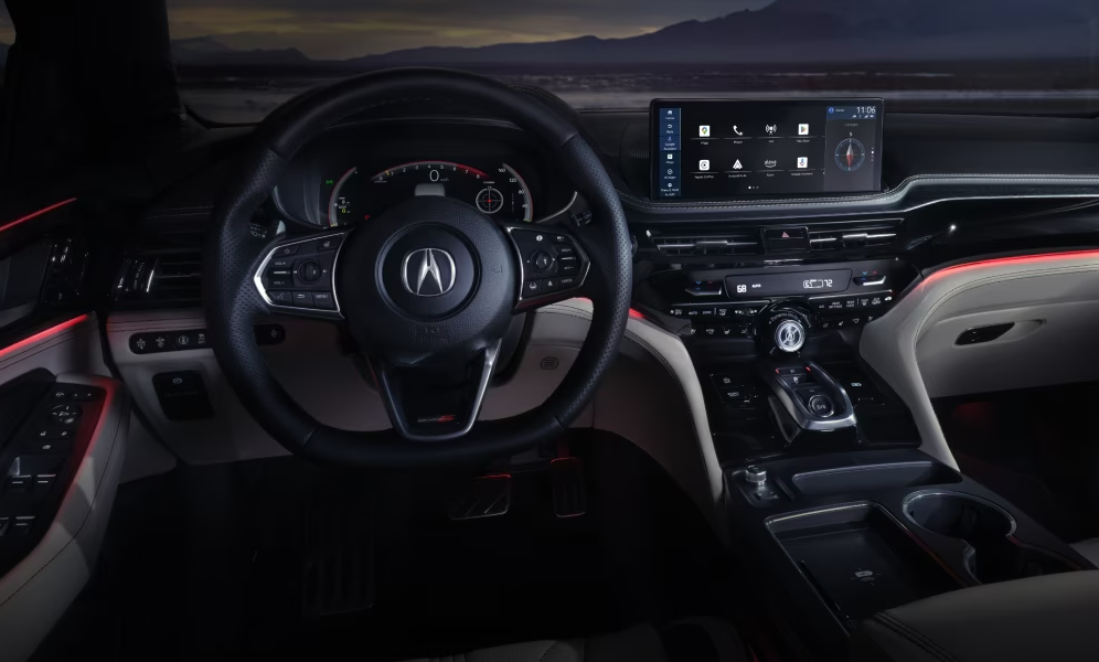 2025 Acura MDX Front-Row Controls