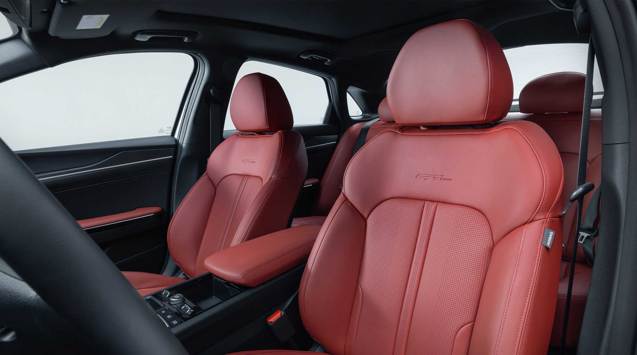2025 Kia K5 Red SynTex Seating Upholstery