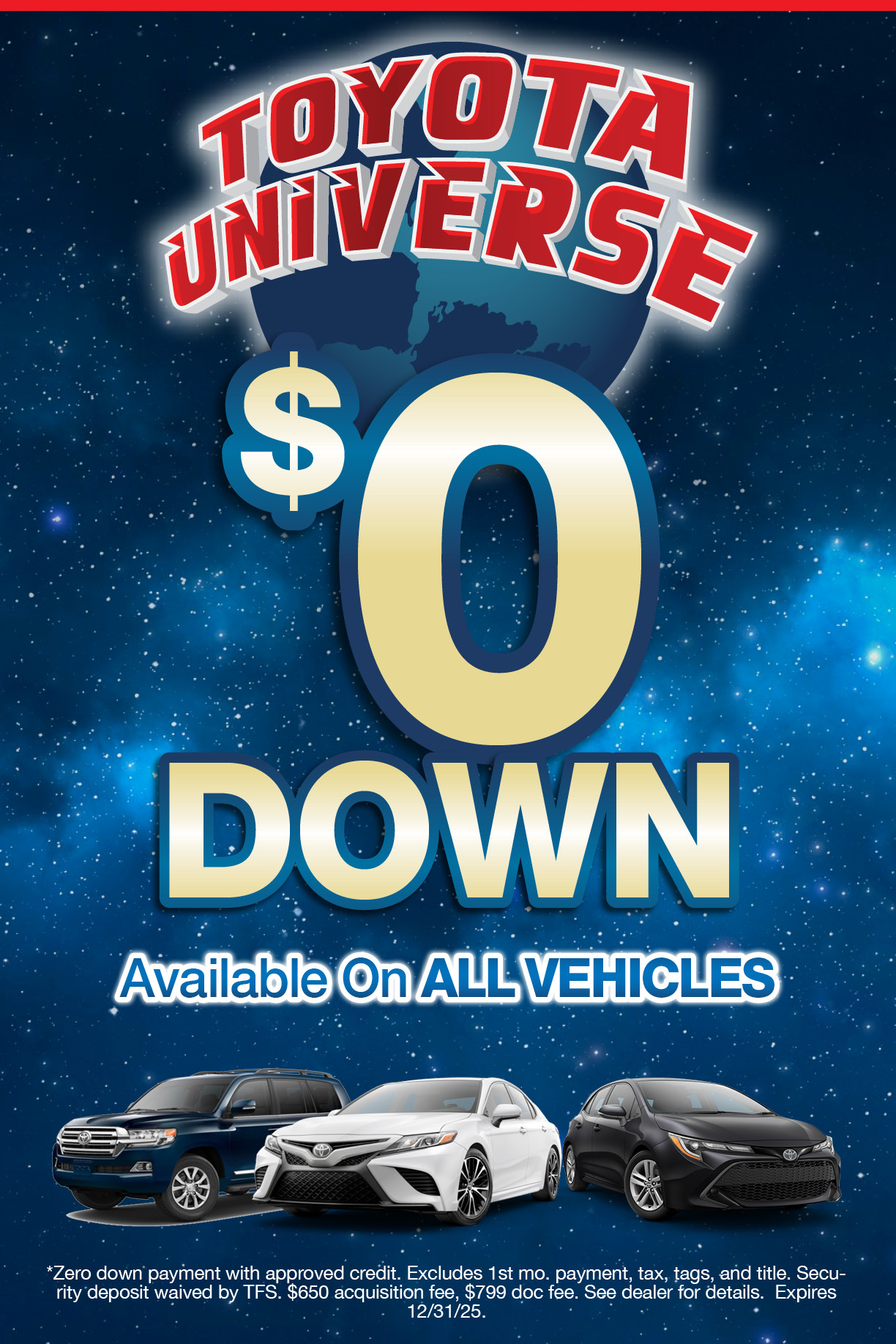 $0 Down - Toyota Universe