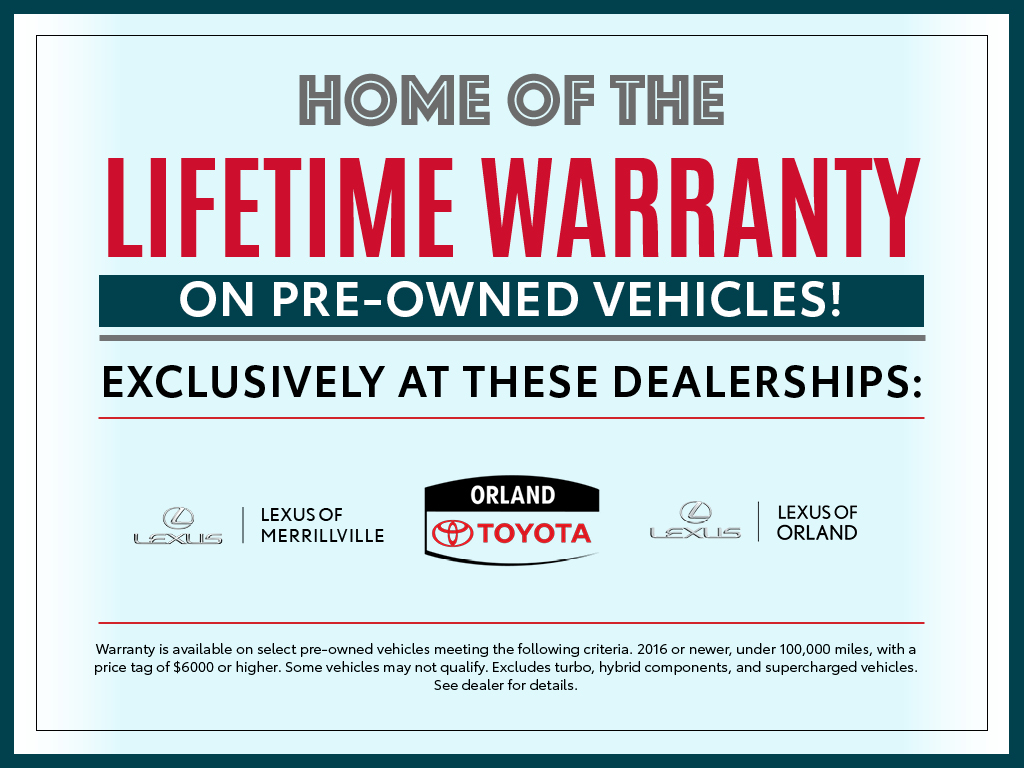 Lifetime Warranty in Tinley Park, IL - Orland Toyota