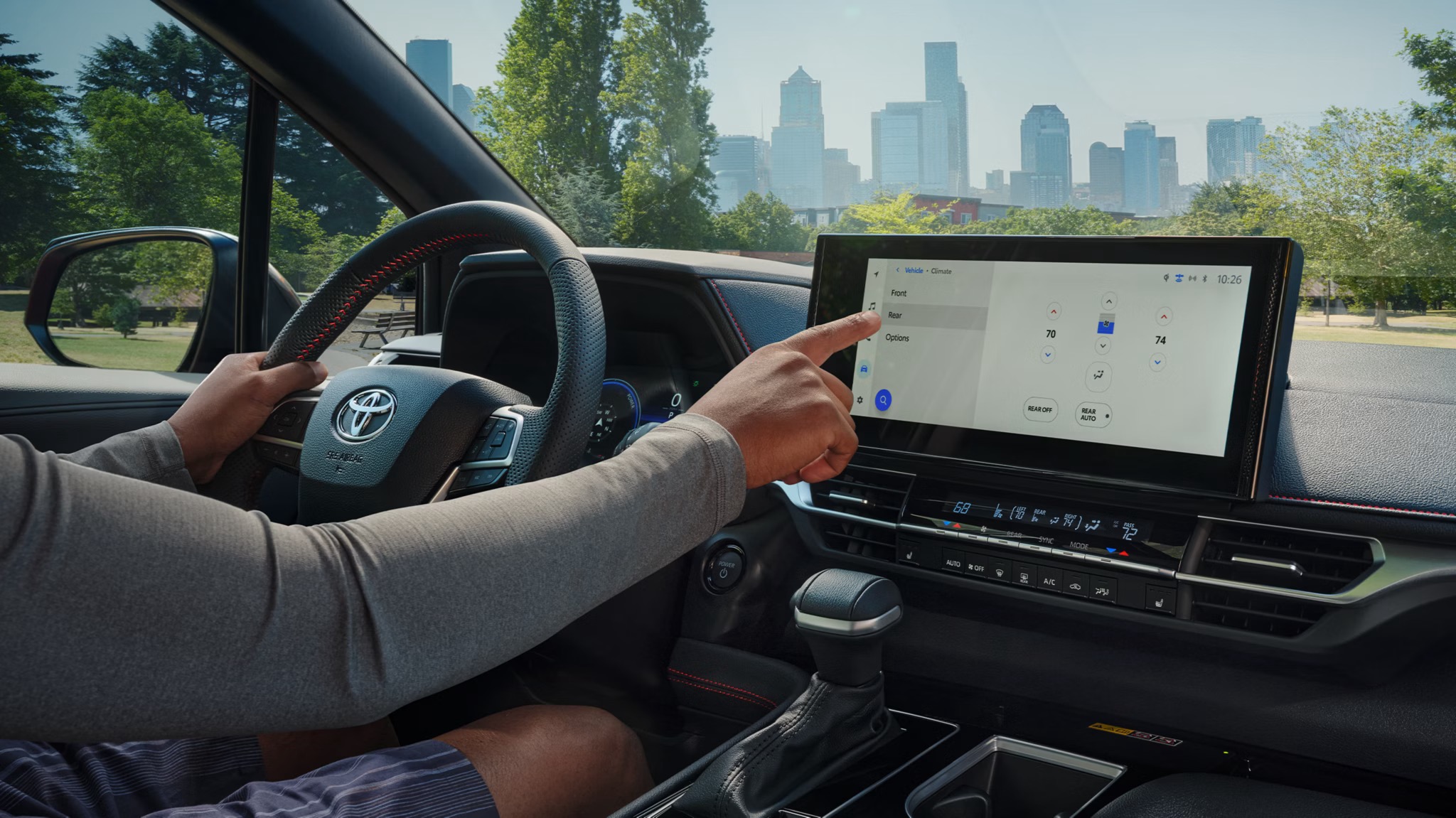 XSE Interior Showing Dashboard with Touch Screen.