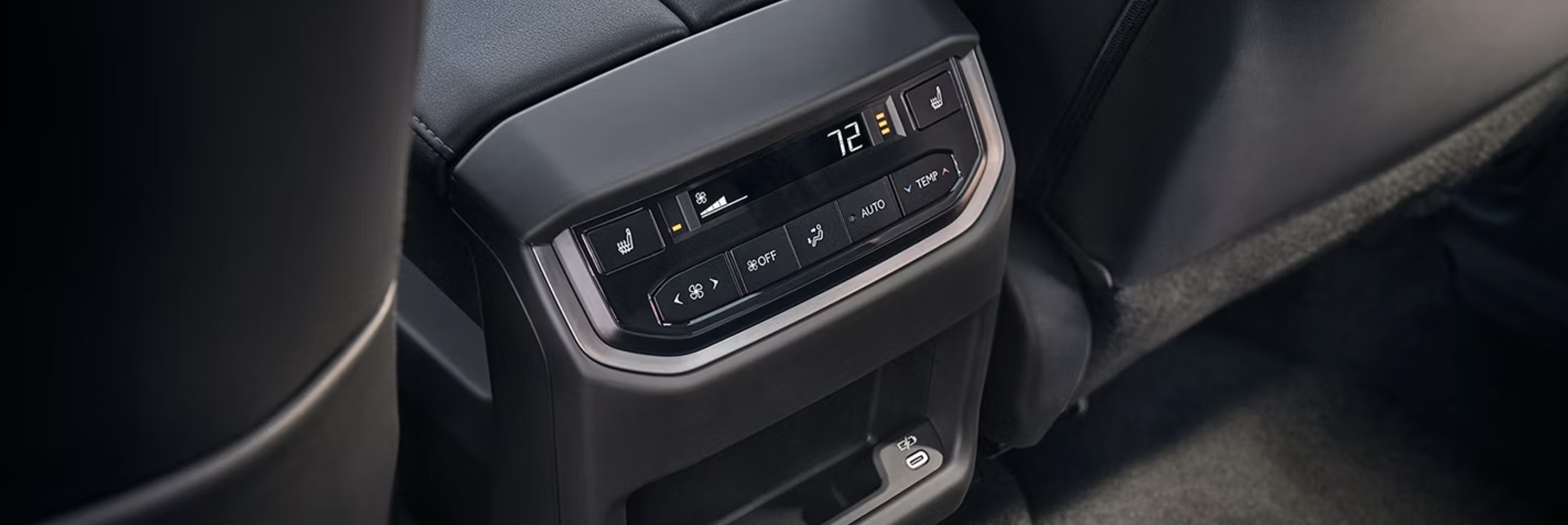 2025 TX 350 Rear Climate Controls.