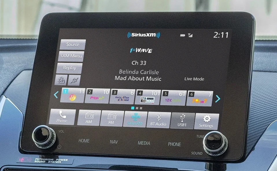 SiriusXM® Satellite Radio in the 2025 Mitsubishi Eclipse Cross 