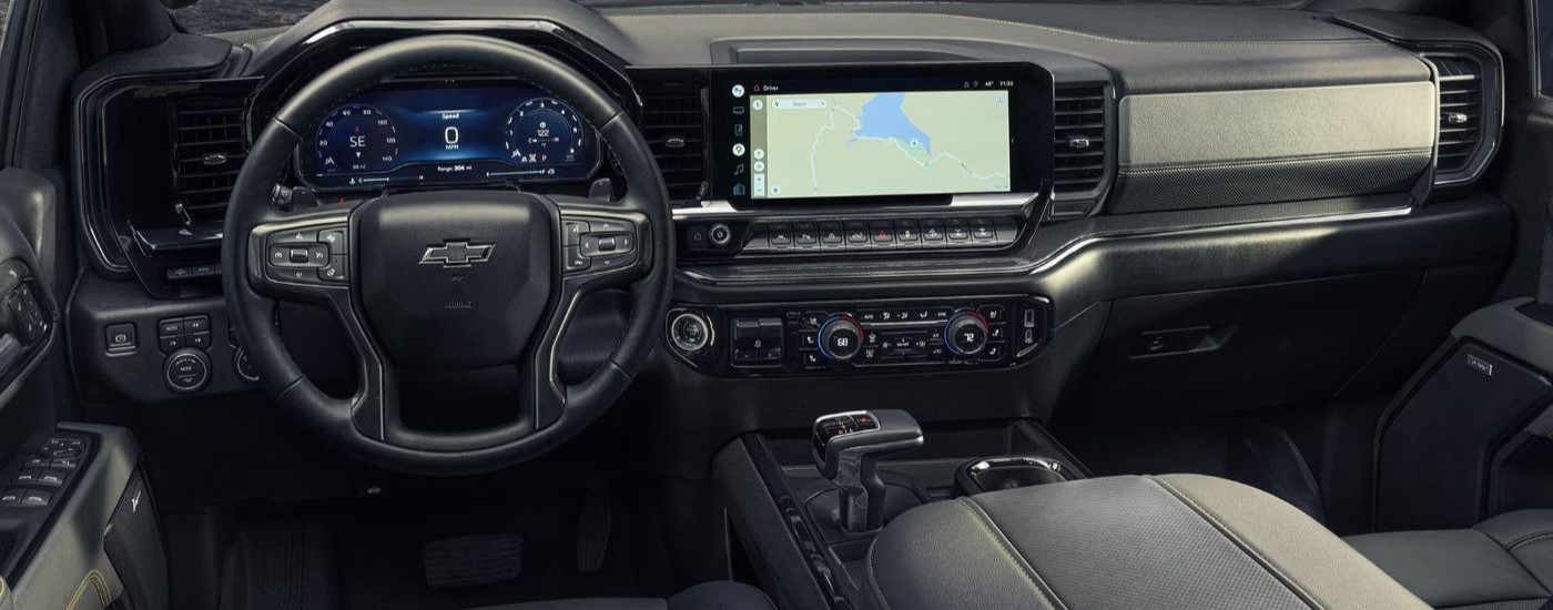 The dashboard of a 2024 Chevy Silverado 1500 for sale near Spring.