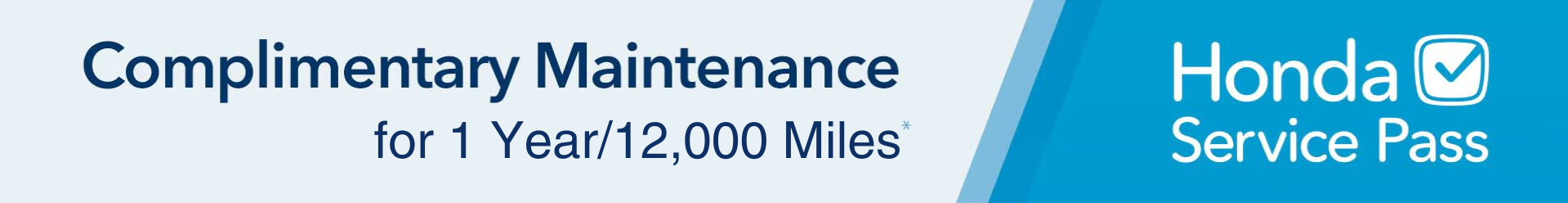 Honda Service Pass - Complimentary Maintenance