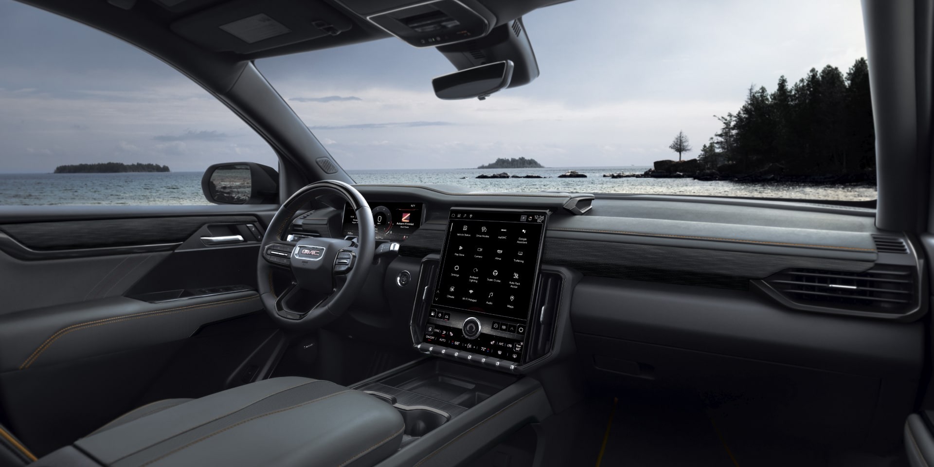 2025 GMC Acadia Steering Wheel and Infotainment