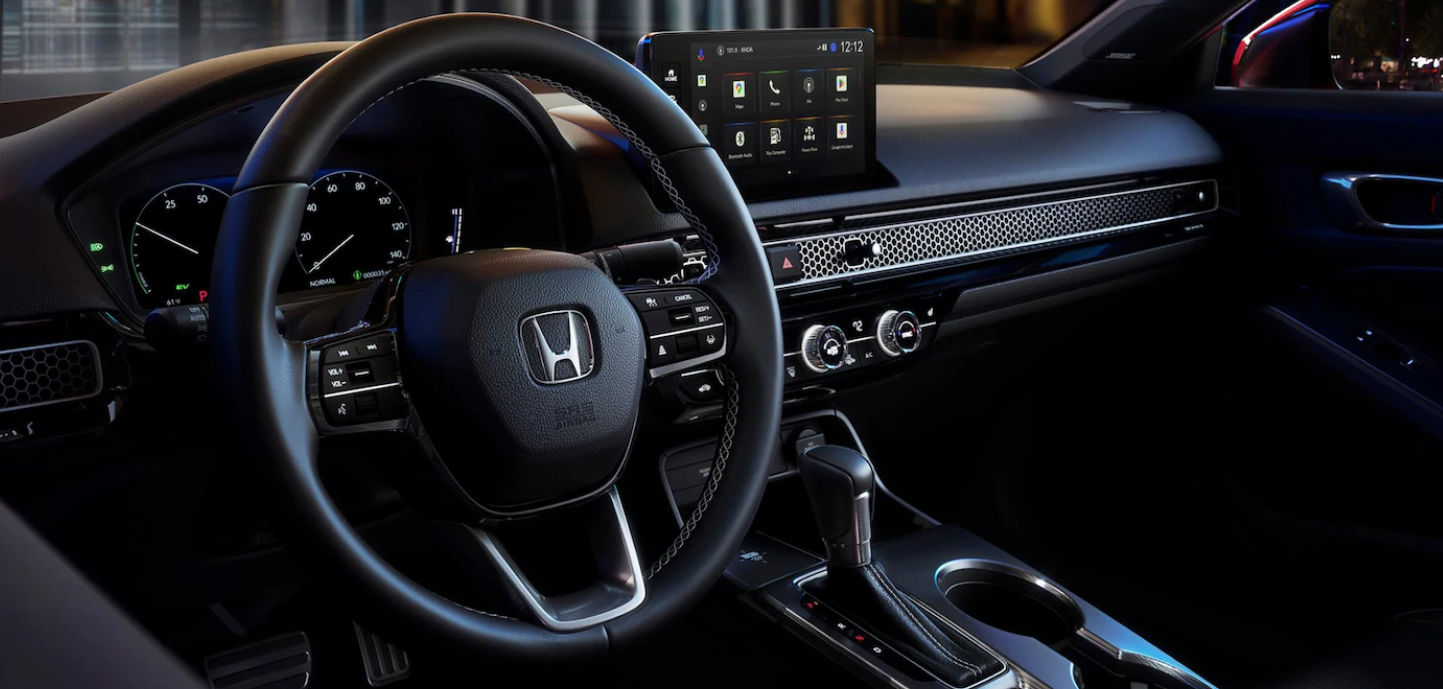 2025 Honda Civic Hybrid Steering Wheel and Infotainment