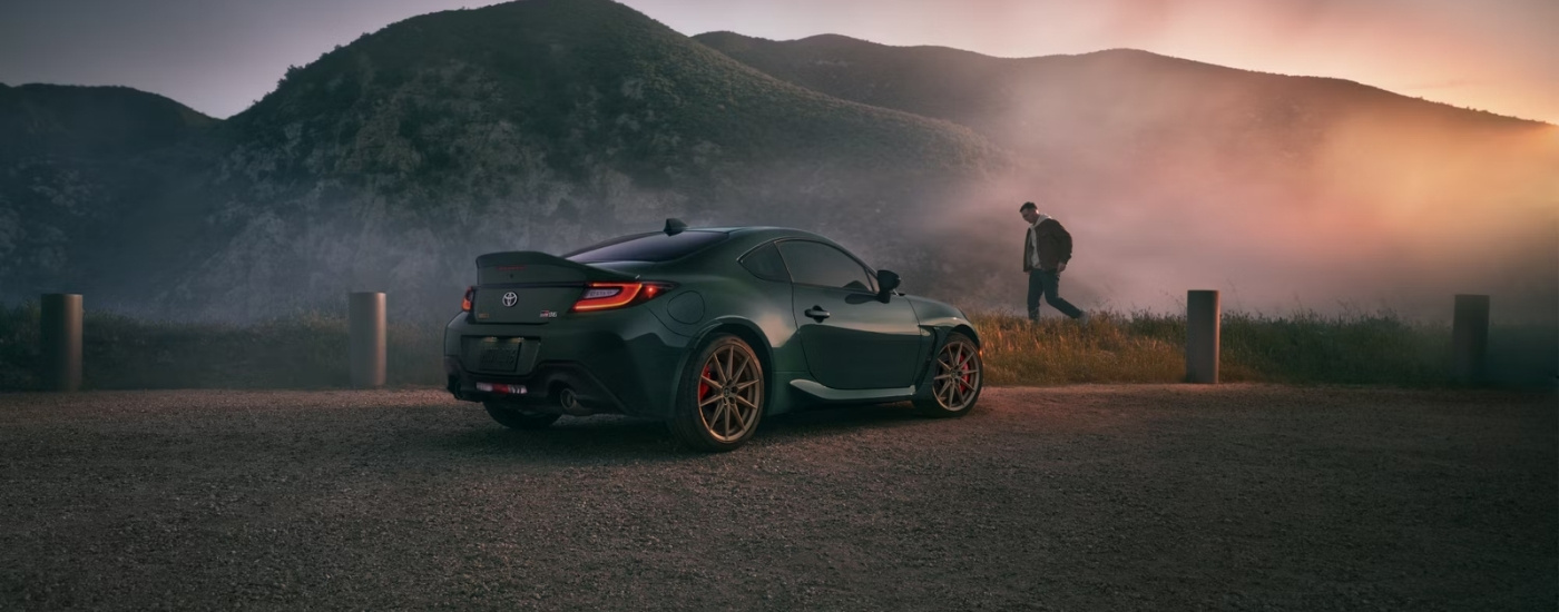 A green 2025 Toyota GR86 Hakone.