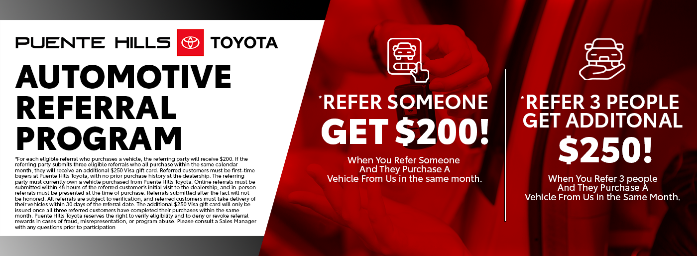 Puente Hills Toyota - Referrals Program - Puente Hills Toyota