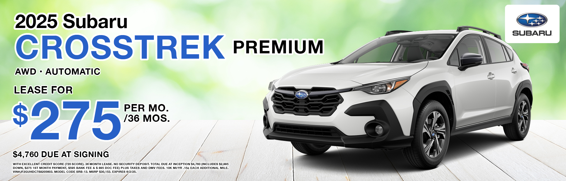 New Subaru Vehicle Specials in NJ | Subaru of Morristown