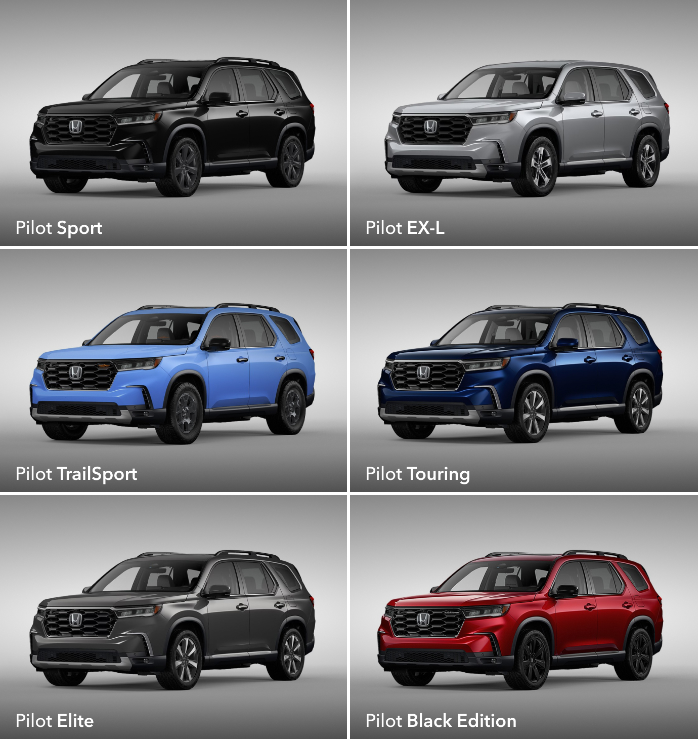 Kia Telluride vs. Honda Pilot Trim Options