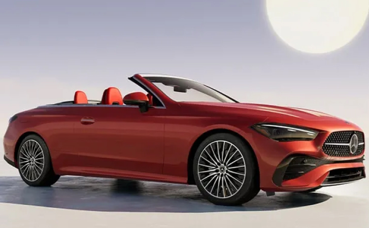 Red Mercedes-Benz Sedan