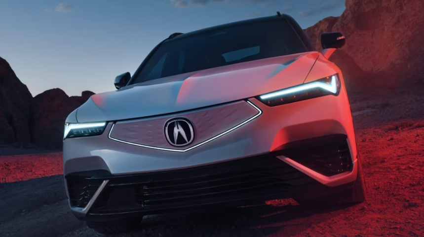 front profile of a White Acura Sedan