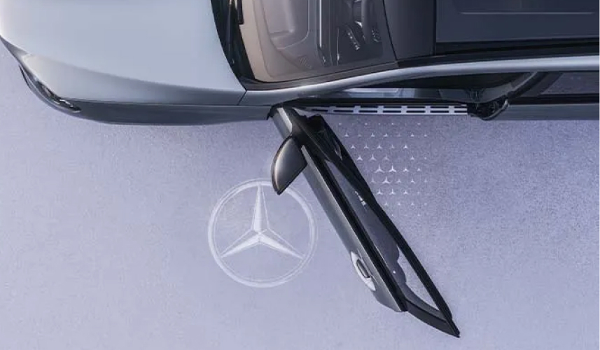 Top down view of a mercedes-benz suv