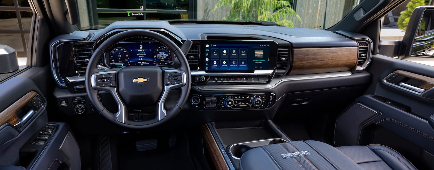 The interior of a 2025 Chevy Silverado 2500.