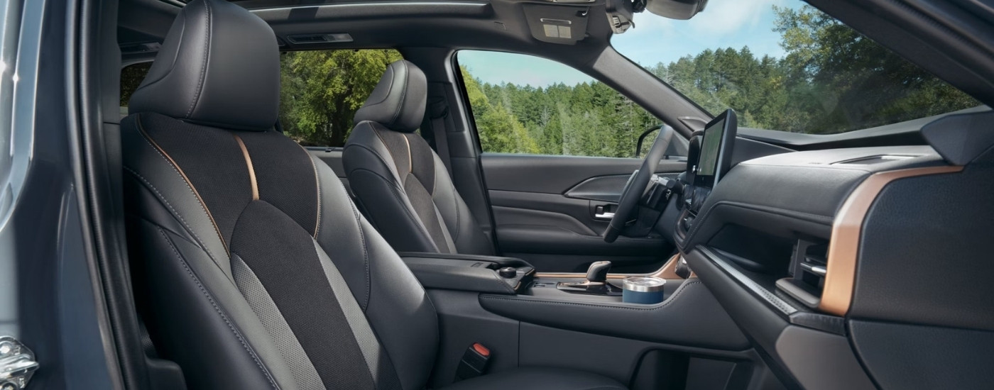 The interior of a 2025 Toyota Highlander from the side.