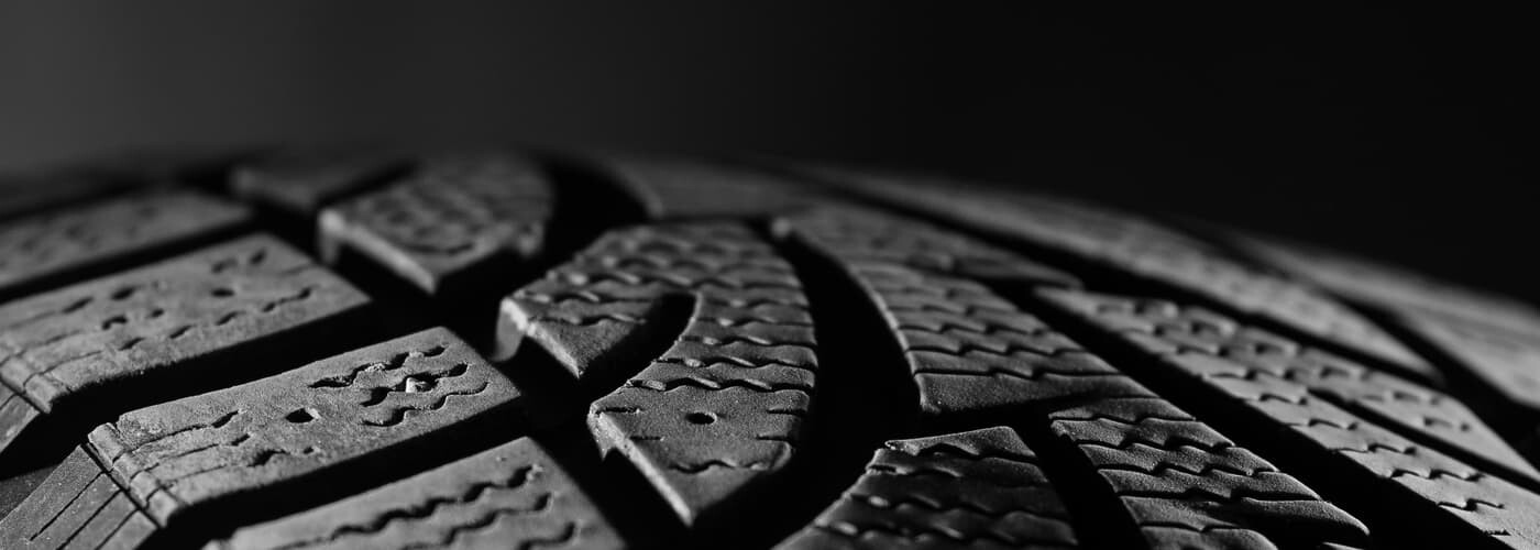 close up of tire tread