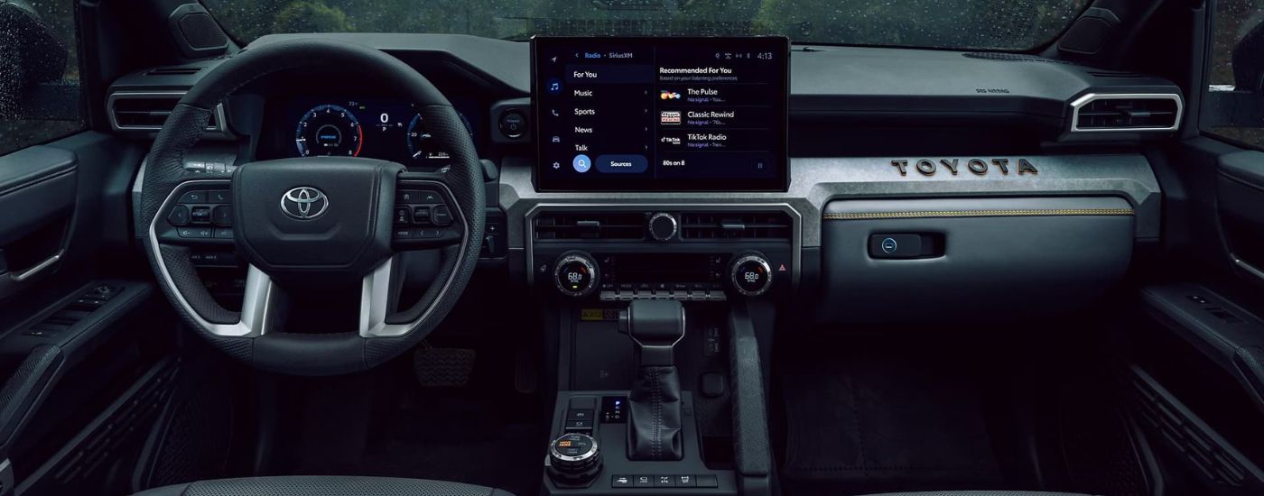 Steering wheel and dashboard in a 2025 Toyota 4Runner
