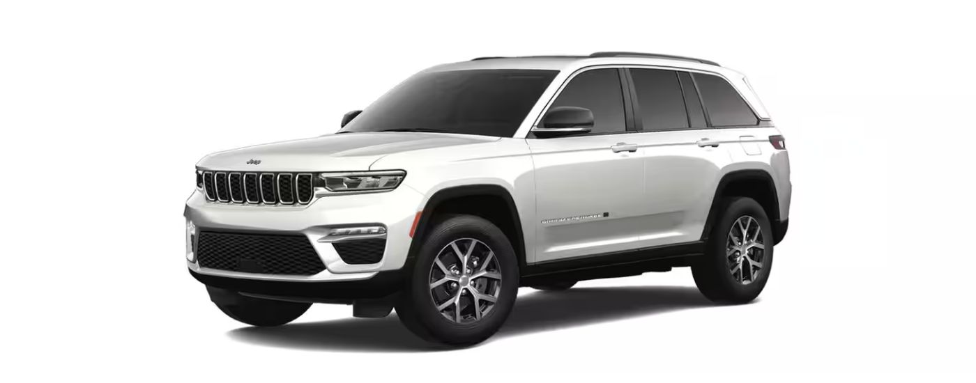 White 2025 2025 Jeep Grand Cherokee angled left