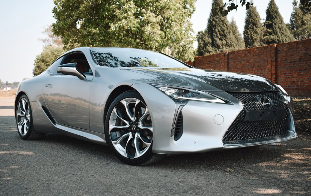a Lexus vehicle in silver parking outdoor