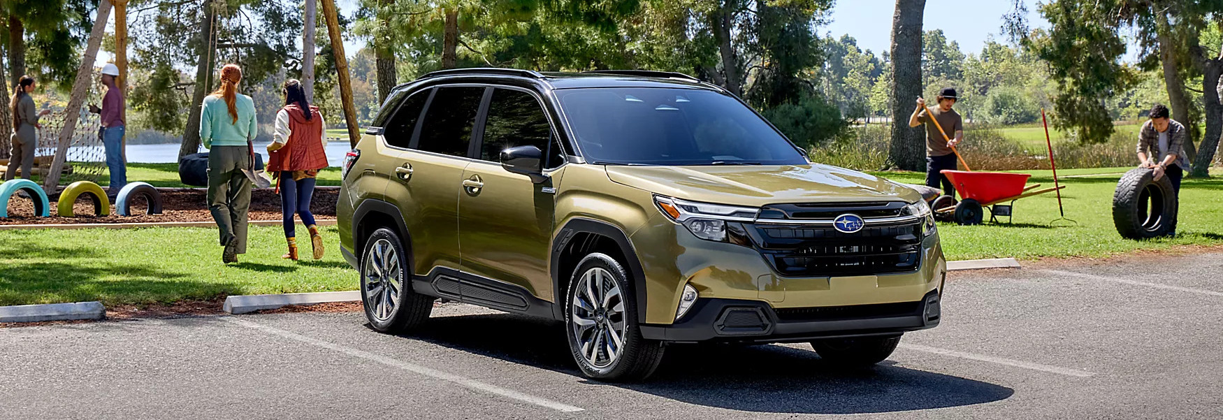 2025 subaru forester parked next a park