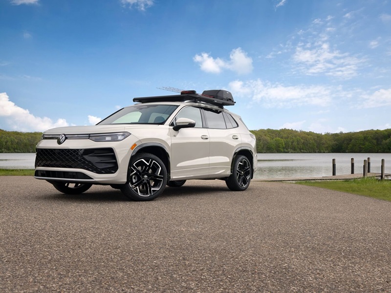 Volkswagen in front of a body of water