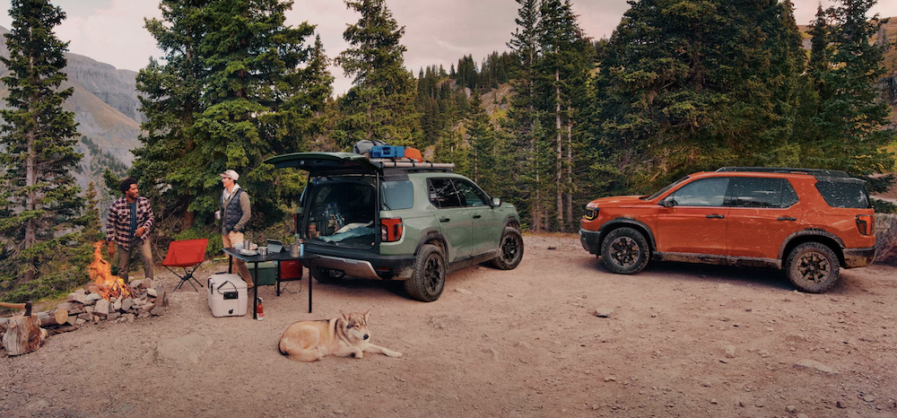 2026 Honda Passport TrailSport Elite shown in Ash Green Metallic & Sunset Orange for sale near Opelousas, LA