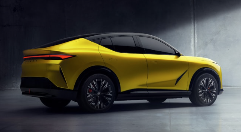 2026 Acura RSX Prototype in yellow showing sideview